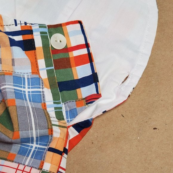 RedBeans Plaid Jumper Size 3 with Front Pocket, Snap Buttons (Bottom) - Picture 5 of 5